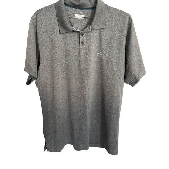 Columbia Mens Grey Omni Shade Sun Protection Short Sleeve Polo Shirt XL - Picture 1 of 14